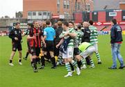 29 May 2010; Players from both sides are involved in an altercation at the end of the game. Airtricity League Premier Division, Bohemians v Shamrock Rovers, Dalymount Park, Dublin. Photo by Sportsfile