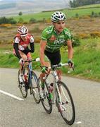 29 May 2010; Stage winner Mark Cassidy, An Post Sean Kelly team, leads Jakob Steigmiller, Team Thuringer Energie, on the appraoch to the finish in Kilcullen, Co. Kildare. FBD Insurance Ras, Stage 7, Gorey - Kilcullen. Picture credit: Stephen McCarthy / SPORTSFILE