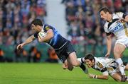 29 May 2010; Rob Kearney, Leinster, is tackled by James Hook, Ospreys. Celtic League Grand Final, Leinster v Ospreys, RDS, Dublin. Picture credit: Brendan Moran / SPORTSFILE