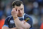 29 May 2010; A dejected Cian Healy, Leinster, after the game. Celtic League Grand Final, Leinster v Ospreys, RDS, Ballsbridge, Dublin. Picture credit: Brendan Moran / SPORTSFILE