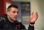 3 May 2016; Munster's CJ Stander speaking during a press conference. Munster Rugby Press Conference. Thomond Park, Limerick.  Picture credit: Diarmuid Greene / SPORTSFILE