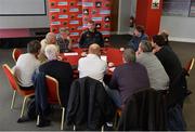 3 May 2016; Munster head coach Anthony Foley speaking to reporters during a press conference. Munster Rugby Press Conference. Thomond Park, Limerick. Picture credit: Diarmuid Greene / SPORTSFILE