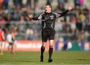 30 April 2016; Referee Padraig Hughes. EirGrid GAA Football Under 21 All-Ireland Championship Final, Cork v Mayo. Cusack Park, Ennis, Co. Clare. Picture credit: Piaras Ó Mídheach / SPORTSFILE