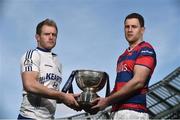 4 May 2016; Cork Constitution captain James Ryan, left, and Clontarf captain Ben Reilly in attendance at an Ulster Bank League Division 1A Final press conference. Aviva Stadium, Lansdowne Road, Dublin. Picture credit: David Maher / SPORTSFILE