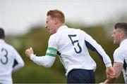 4 May 2016; Christopher Kenny, Republic of Ireland, celebrates after scoring his side's first goal. Defence Forces European Championships Qualifier, Republic of Ireland v France. Mervue Park, Galway. Picture credit: Diarmuid Greene / SPORTSFILE