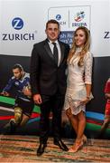 4 May 2016; In attendance at the Zurich IRUPA Rugby Player Awards is Munster's CJ Stander with wife Jean-Marié. Hilton by Double Tree, Ballsbridge, Dublin. Picture credit: Ramsey Cardy / SPORTSFILE