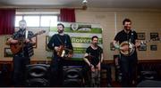4 May 2016; Irish band Na Fianna playing during AVIVA's Junior Cup Community Day in Pike Rovers clubhouse ahead of the FAI Junior Cup Final on the 14th May at Aviva Stadium. Aviva's FAI Junior Cup Ambassador, Kevin Kilbane, was joined by Irish band Na Fianna as he visited the communities of both Finalists, Pike Rovers in Limerick and Sheriff YC in north inner city Dublin today #RoadToAviva  Picture credit: Piaras Ó Mídheach / SPORTSFILE