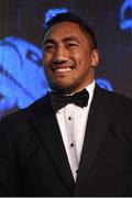 4 May 2016; In attendance at the Zurich IRUPA Rugby Player Awards is Connacht's Bundee Aki. Hilton by Double Tree, Ballsbridge, Dublin. Picture credit: Ramsey Cardy / SPORTSFILE