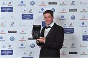 4 May 2016; Ronan O'Gara, with the BNY Mellon IRUPA Hall of Fame 2016 Award at the Zurich IRUPA Rugby Player Awards 2016. Hilton by Double Tree, Dublin. Picture credit: Matt Browne / SPORTSFILE