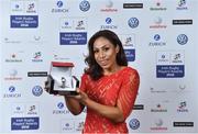 4 May 2016; Sene Naoupu with the BNY Mellon Women's 15's Player of the Year Award at the Zurich IRUPA Rugby Player Awards 2016. Hilton by Double Tree, Dublin. Picture credit: Matt Browne / SPORTSFILE