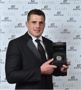 4 May 2016; Munster and Ireland's CJ Stander with the Zurich IRUPA Players' Player of the Year 2016 Award at the Zurich IRUPA Rugby Player Awards 2016. Hilton by Double Tree, Dublin. Picture credit: Matt Browne / SPORTSFILE