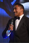 4 May 2016; In attendance at the Zurich IRUPA Rugby Player Awards is Connacht's Bundee Aki. Hilton by Double Tree, Ballsbridge, Dublin. Picture credit: Ramsey Cardy / SPORTSFILE