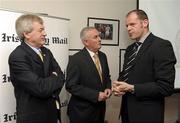 1 June 2010; At the announcement of the Irish Daily Mail and TG4 as Broadcasting and Team Partners of the International Rules Series were Anthony Tohill, Ireland International Rules Team Manager, right, with Uachtarán CLG Criostóir Ó Cuana and GAA Director General Páraic Duffy, left. Croke Park, Dublin. Photo by Sportsfile