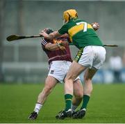 7 May 2016; Alan Devine of Westmeath is tackled by Tom Murnane of Kerry, who received a yellow card, during the Leinster GAA Hurling Championship Round 2 Qualifier, Kerry v Westmeath, at Austin Stack Park in Tralee, Co. Kerry. Picture credit: Ray McManus / SPORTSFILE