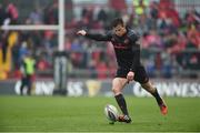 7 May 2016; Johnny Holland, Munster, kicks a conversion. Guinness PRO12, Round 22, Munster v Scarlets. Thomond Park, Limerick. Picture credit: Diarmuid Greene / SPORTSFILE