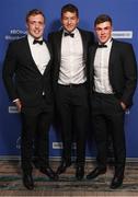 7 May 2016; Leinster's Dan Leavy, left, Ross Molony, centre, and Garry Ringrose pictured at the Leinster Rugby Awards Ball. DoubleTree by Hilton, Leeson Street Upper, Dublin 4. Picture credit: Stephen McCarthy / SPORTSFILE