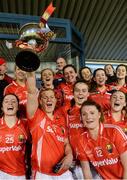 7 May 2016; Cork captain Deidre O'Reilly lifts the cup after the game. Lidl Ladies Football National League, Division 1, Final, Mayo v Cork. Parnell Park, Dublin. Picture credit: Piaras Ó Mídheach / SPORTSFILE