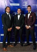 7 May 2016; Leinster's Isa Nacewa, Isaac Boss and Zane Kirchner pictured at the Leinster Rugby Awards Ball. DoubleTree by Hilton, Dublin. Picture credit: Stephen McCarthy / SPORTSFILE