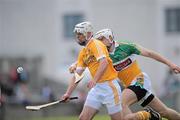 30 May 2010; Neil McManus, Antrim, in action against Kevin Brady, Offaly. Leinster GAA Hurling Senior Championship, Antrim v Offaly, Parnell Park, Dublin. Picture credit: Brian Lawless / SPORTSFILE