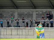 30 May 2010; An Offaly supporter watches on during the match. Leinster GAA Hurling Senior Championship, Antrim v Offaly, Parnell Park, Dublin. Picture credit: Brian Lawless / SPORTSFILE