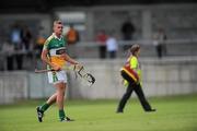 30 May 2010; Offaly's Derek Molloy leaves the field having been sent off. Leinster GAA Hurling Senior Championship, Antrim v Offaly, Parnell Park, Dublin. Picture credit: Brian Lawless / SPORTSFILE