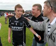 5 June 2010; Keelan Cawley, Sligo, is congratulated after the match. Connacht GAA Football Senior Championship Quarter-Final, Sligo v Mayo, Markievicz Park, Sligo. Picture credit: Ray Ryan / SPORTSFILE