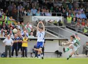 6 June 2010; Limerick goalkeeper Brian Scanlon kicks a free. Munster GAA Football Senior Championship Semi-Final, Waterford v Limerick, Fraher Field, Dungarvan, Co. Waterford. Picture credit: Brian Lawless / SPORTSFILE