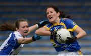 8 May 2016; Máiread Morrissey, Tipperary, in action against Megan Dunford, Waterford. Lidl Ladies Football National League, Division 3, Final Replay, Tipperary v Waterford. Semple Stadium, Thurles, Co. Tipperary. Picture credit: Piaras Ó Mídheach / SPORTSFILE