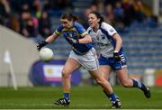 8 May 2016; Edel Hanley, Tipperary, in action against Louise Ryan, Waterford. Lidl Ladies Football National League, Division 3, Final Replay, Tipperary v Waterford. Semple Stadium, Thurles, Co. Tipperary. Picture credit: Piaras Ó Mídheach / SPORTSFILE