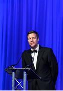7 May 2016; MC Darragh Maloney during the Leinster Rugby Awards Ball. DoubleTree by Hilton, Dublin. Picture credit: Stephen McCarthy / SPORTSFILE