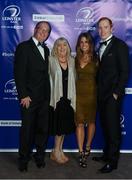 7 May 2016; Leinster's Darragh Fanning and Laura Taylor with his parents Declan and Eileen pictured at the Leinster Rugby Awards Ball. DoubleTree by Hilton, Dublin. Picture credit: Stephen McCarthy / SPORTSFILE