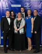 7 May 2016; OLSC committee members, from left, Berty O'Neill, Janine Ryan, Rebecca Leggett, Glenn Clinton, Sharon Levy-Valensi and Jarrod Bromley pictured at the Leinster Rugby Awards Ball. DoubleTree by Hilton, Dublin. Picture credit: Stephen McCarthy / SPORTSFILE