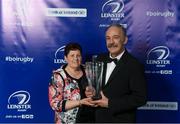 7 May 2016; Beauchamps Club Special Merit award recipient Norman Carter, Roscrea RFC, and his wife Noreen. The Leinster Awards Ball celebrated the 2015/16 season to date, with players past and present, and said a fond farewell to a number of players who had contributed much to the success of Leinster over the years. Ben Te'o and Josh van der Flier were the big winners on the night as they won the Bank of Ireland Players' Player of the Year and the Laya Healthcare Young Player of the Year Awards, while Belvedere College and St Mary's RFC were notable winners on the domestic side. DoubleTree by Hilton, Dublin. Picture credit: Stephen McCarthy / SPORTSFILE