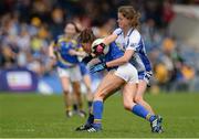 8 May 2016; Anne O'Dwyer, Tipperary, in action against Liz Devine, Waterford. Lidl Ladies Football National League, Division 3, Final Replay, Tipperary v Waterford. Semple Stadium, Thurles, Co. Tipperary. Picture credit: Piaras Ó Mídheach / SPORTSFILE