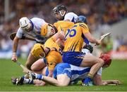 8 May 2016; Clare players including Aaron Cunningham, Colm Galvin and Shane O'Donnell, and Waterford players Tadhg de Búrca, Philip Mahony, Shane Fives and Noel Connors, seek out the sliothar during the Allianz Hurling League, Division 1 Final - Replay, Clare v Waterford, at Semple Stadium, Thurles, Tipperary. Picture credit: Ray McManus / SPORTSFILE