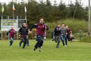 8 May 2016; Former Kerry and Dromid Pearses footballer Declan O'Sullivan on his way to winning the &quot;Dad's Race&quot; at the Piarsaigh Na Dromoda Lá na gClubanna celebrations. Lá Na gClubanna - Piarsaigh Na Dromoda. Páirc an Phiarsaigh, Inse na Toinne, Dromid, Co. Kerry. Picture credit: Diarmuid Greene / SPORTSFILE