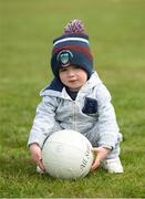 8 May 2016; Robbie O'Sullivan, aged 19 months, son of former Kerry and Dromid Pearses footballer Declan O'Sullivan, practices his football skills at the Piarsaigh Na Dromoda Lá na gClubanna celebrations. Lá Na gClubanna - Piarsaigh Na Dromoda. Páirc an Phiarsaigh, Inse na Toinne, Dromid, Co. Kerry. Picture credit: Diarmuid Greene / SPORTSFILE
