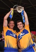 8 May 2016; Joint Clare captains Cian Dillon, left, and Tony Kelly lift the cup after the Allianz Hurling League, Division 1 Final - Replay, Clare v Waterford, at Semple Stadium, Thurles, Tipperary. Picture credit: Ray McManus / SPORTSFILE