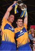 8 May 2016; Joint Clare captains Cian Dillon, left, and Tony Kelly lift the cup after the Allianz Hurling League, Division 1 Final - Replay, Clare v Waterford, at Semple Stadium, Thurles, Tipperary. Picture credit: Ray McManus / SPORTSFILE
