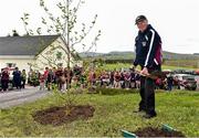 8 May 2016; Pats O'Connor, aged 83, the oldest member of Dromid Pearses GAA club, plants a tree of remembrance during the Piarsaigh Na Dromoda Lá na gClubanna celebrations. Lá Na gClubanna - Piarsaigh Na Dromoda. Páirc an Phiarsaigh, Inse na Toinne, Dromid, Co. Kerry. Picture credit: Diarmuid Greene / SPORTSFILE