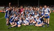 8 May 2016; Waterford players celebrate with the cup after the game. Lidl Ladies Football National League, Division 3, Final Replay, Tipperary v Waterford. Semple Stadium, Thurles, Co. Tipperary. Picture credit: Piaras Ó Mídheach / SPORTSFILE