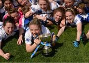 8 May 2016; Waterford captain Sinéad Ryan and her team-mates celebrate with the cup after the game. Lidl Ladies Football National League, Division 3, Final Replay, Tipperary v Waterford. Semple Stadium, Thurles, Co. Tipperary. Picture credit: Piaras Ó Mídheach / SPORTSFILE