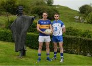 9 May 2016; Tipperary footballer Peter Acheson, left, and Waterford footballer Tadhg Ó hUallacháin pictured at the Munster GAA Senior Hurling and Football Championships 2016 launch. Rock of Cashel, Co.Tipperary. Picture credit: Piaras Ó Mídheach / SPORTSFILE