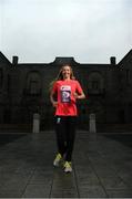 10 May 2016; Olympic Marathon qualifier Lizzie Lee launched the 2016 SSE Airtricity Dublin Marathon and Race Series with a tribute to the Ireland 2016 Centenary today at Kilmainham Gaol. Photo by Sportsfile