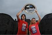 10 May 2016; Olympic Marathon qualifiers Lizzie Lee and Mick Clohisey launched the 2016 SSE Airtricity Dublin Marathon and Race Series with a tribute to the Ireland 2016 Centenary today at Kilmainham Gaol. Photo by Sportsfile