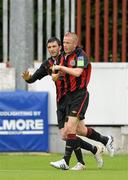 6 June 2010; Paddy Madden, right, Bohemians, celebrates with team-mate Killian Brennan after scoring his side's first goal. FAI Ford Cup Third Round, Glenville v Bohemians, Richmond Park, Inchicore, Dublin. Picture credit: Barry Cregg / SPORTSFILE