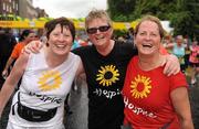 7 June 2010; Mary Pierce, Joan O'Flynn and Kathy Browne, after completing the 2010 Dublin Womens Mini Marathon. 2010 Dublin Womens Mini Marathon, Dublin City. Picture credit: Ray McManus / SPORTSFILE