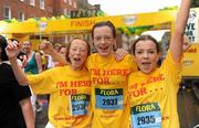 7 June 2010; Isolt Reardon, Michelle Daveron and Johanne Tighe, from Mount Merrion, Dublin, running to support Special Olympics, appear happy after completing the 2010 Dublin Womens Mini Marathon. 2010 Dublin Womens Mini Marathon, Dublin City. Picture credit: Ray McManus / SPORTSFILE