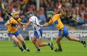 7 June 2010; Tony Browne, Waterford, in action against John Conlon, left, and Brian O'Connell, Clare. Munster GAA Hurling Senior Championship Semi-Final, Waterford v Clare, Semple Stadium, Thurles, Co. Tipperary. Picture credit: Stephen McCarthy / SPORTSFILE