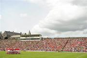 6 June 2010; The Cork team stand together in a huddle before the game. Munster GAA Football Senior Championship Semi-Final, Kerry v Cork, Fitzgerald Stadium, Killarney, Co. Kerry. Picture credit: Brendan Moran / SPORTSFILE